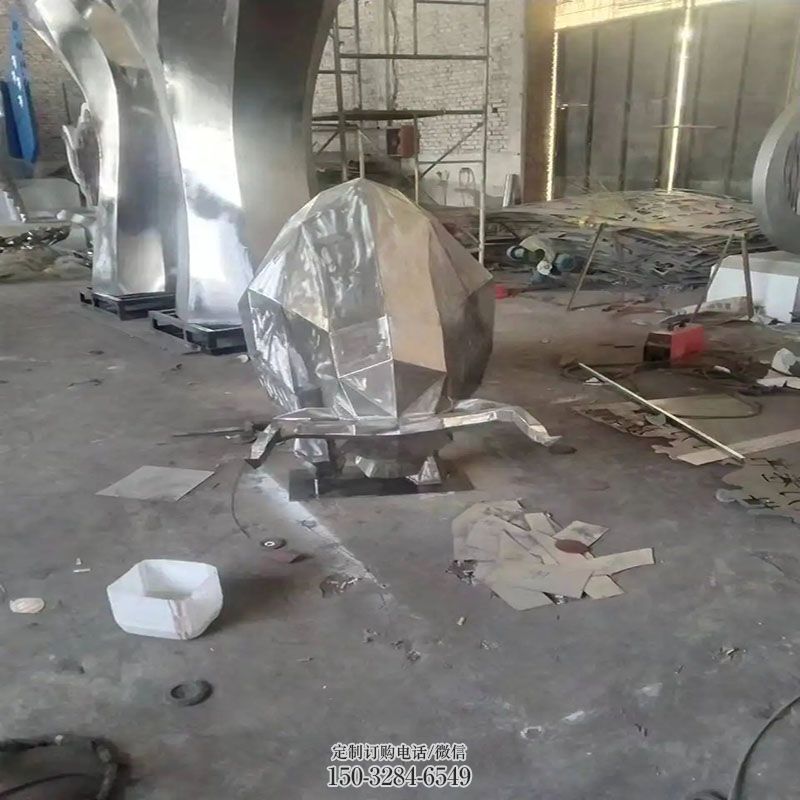钢铸几何牛雕塑 抽象雕塑工艺服务商 公园景观动物雕塑供求